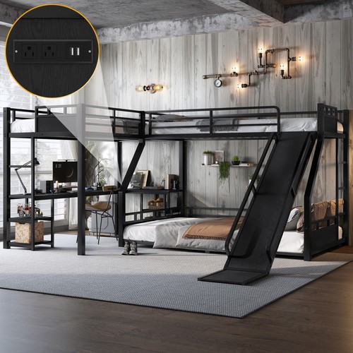 Shaped metal bunk bed top - bed, (top