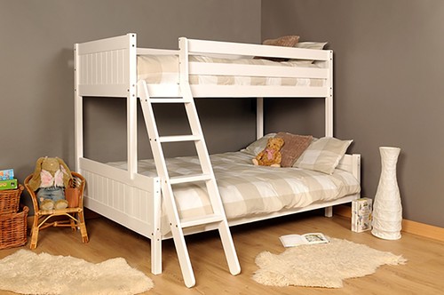 White triple bunk bed sleeper - white,