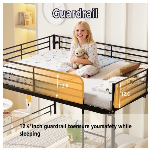 Twin over full bunk - metal, bed