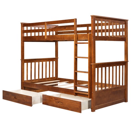 Twin over bunk bed - bed, frame