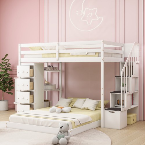 Twin over full bunk bed - over,