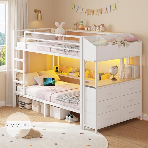 Twin over bunk bed - bunk, w/