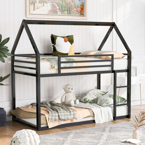 Twin over house - bunk, bed