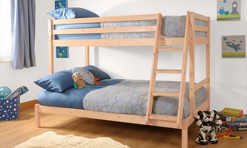 Triple bunk bed - bunk, natural