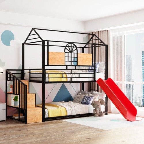 Twin over metal bunk - twin, bed
