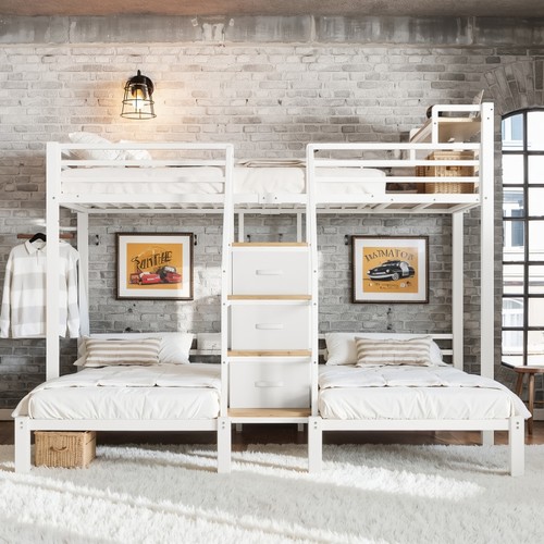 Triple bunk bed twin - triple, size