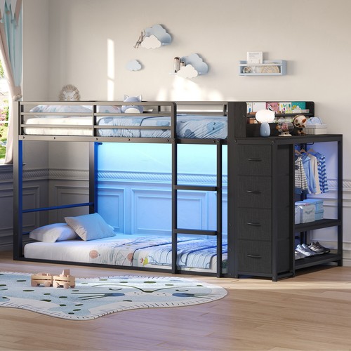 Twin over metal - twin, bunk