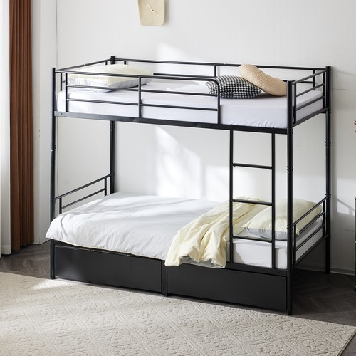 Twin metal bunk bed - metal,