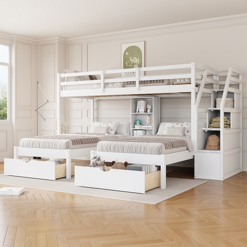 Twin size triple bunk bed - triple,