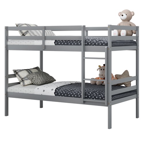 Twin over wood bunk - twin, beds