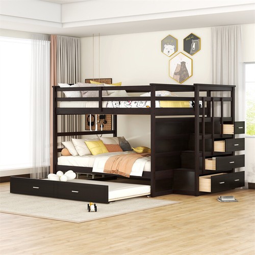 Full over wood - wood, bed