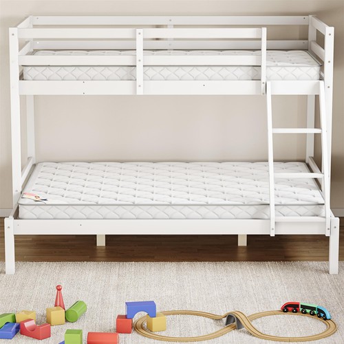 Solid pine grey white bunk - solid,